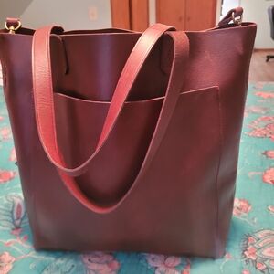 Madewell medium transport tote Burgundy